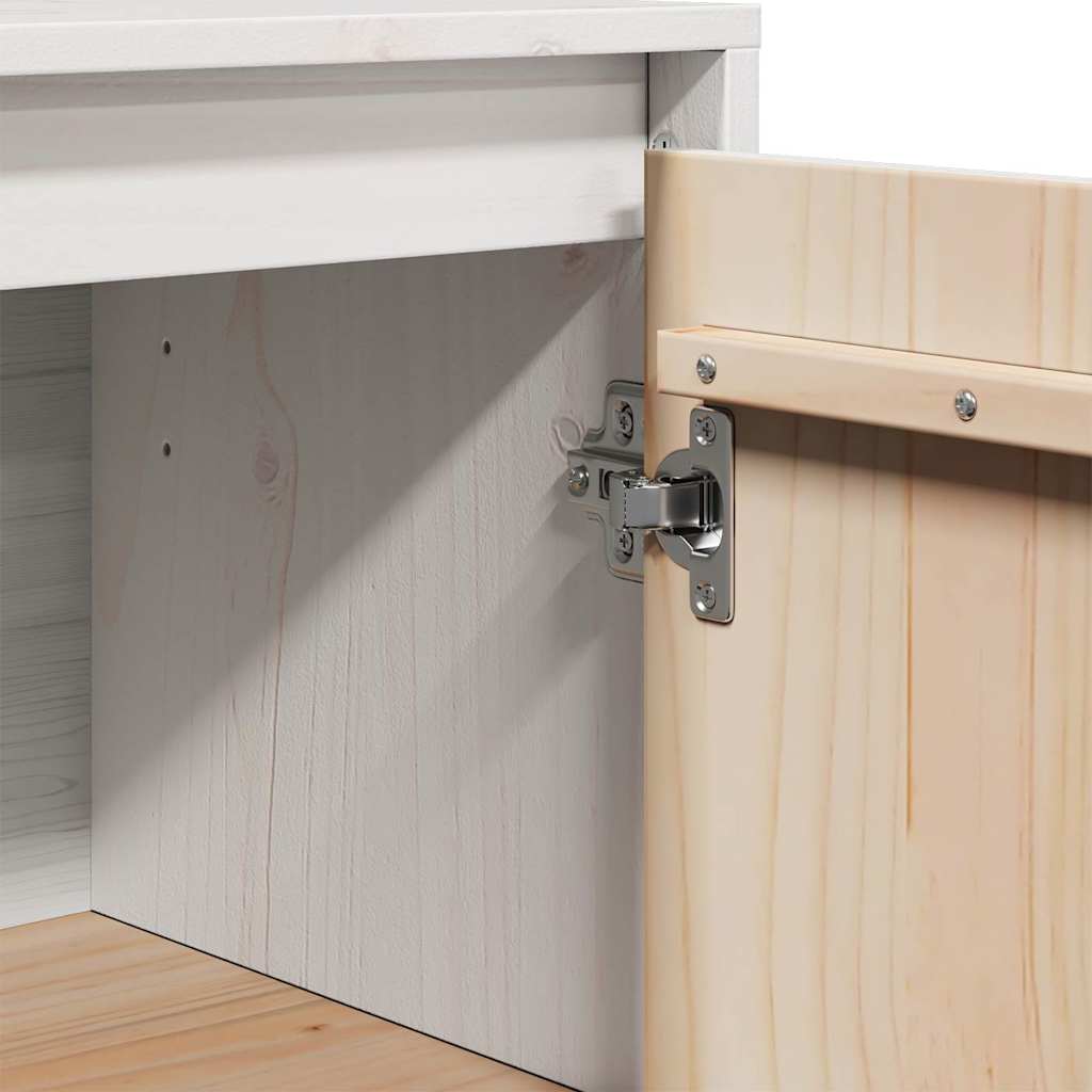 Buffet Blanc 31,5x34x75 cm Bois massif de pin - XIOS