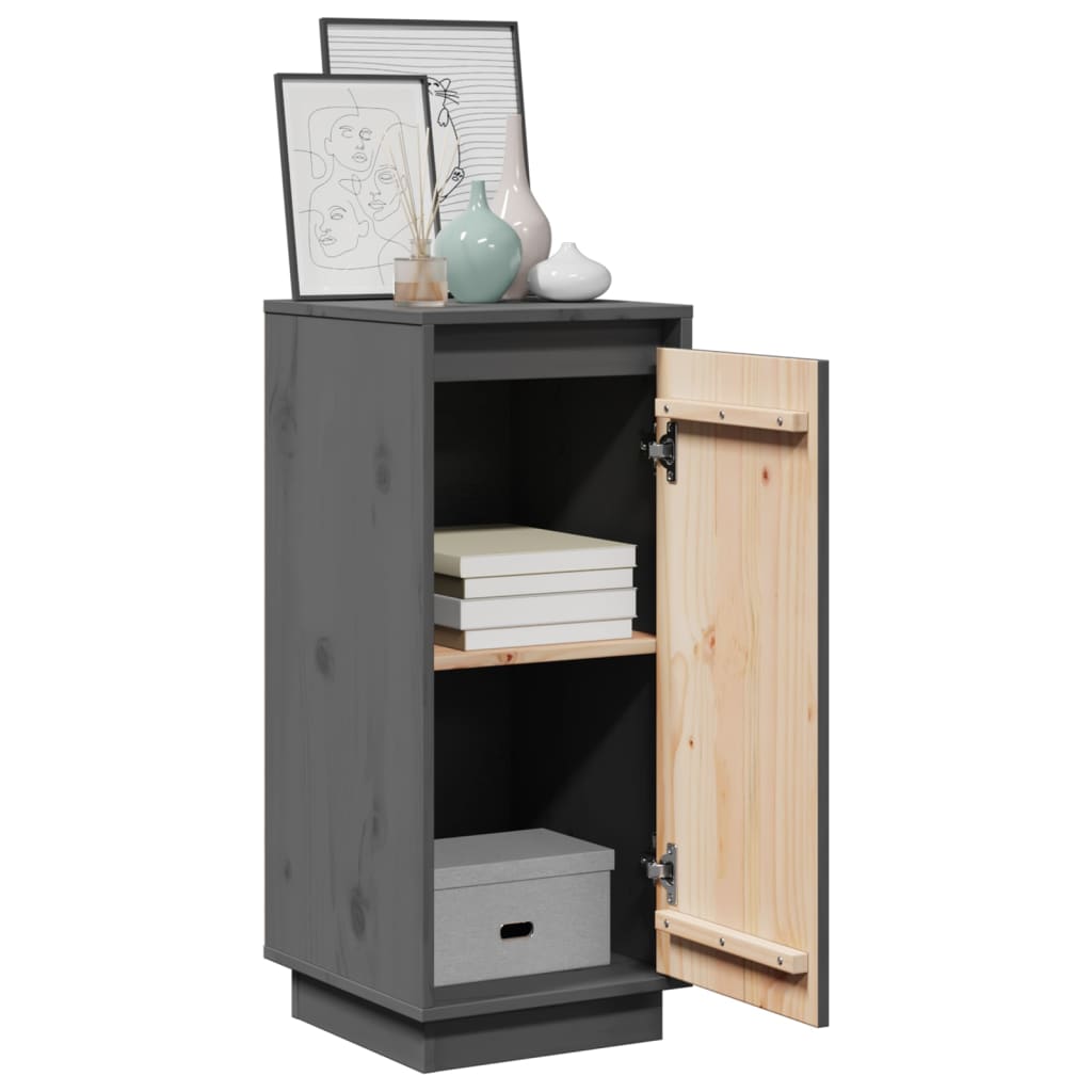 Buffets 2 pcs Gris 31,5x34x75 cm Bois massif de pin - XIOS