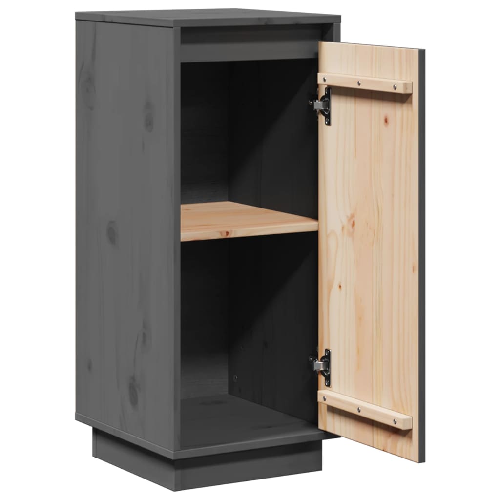 Buffets 2 pcs Gris 31,5x34x75 cm Bois massif de pin - XIOS