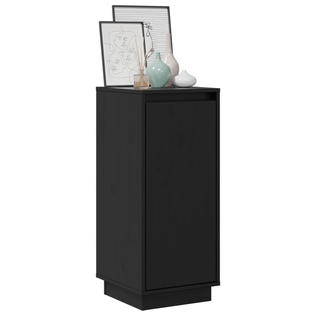 Buffets 2 pcs Noir 31,5x34x75 cm Bois massif de pin - XIOS