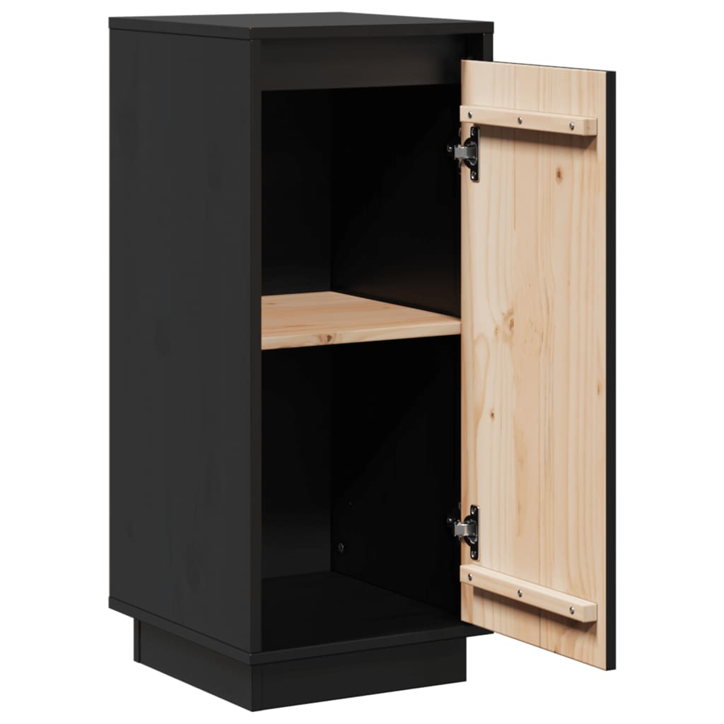 Buffets 2 pcs Noir 31,5x34x75 cm Bois massif de pin - XIOS