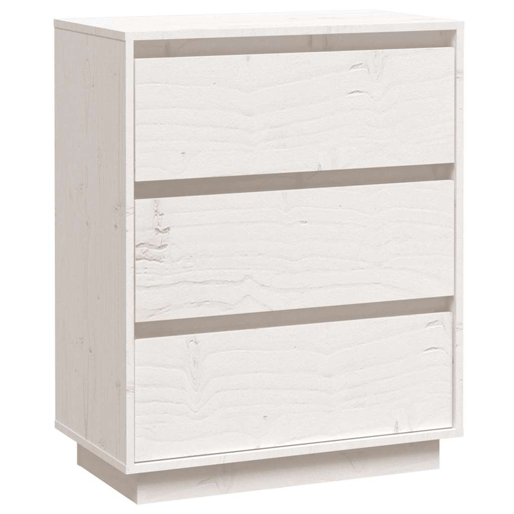 Buffet Blanc 60x34x75 cm Bois massif de pin - XIOS
