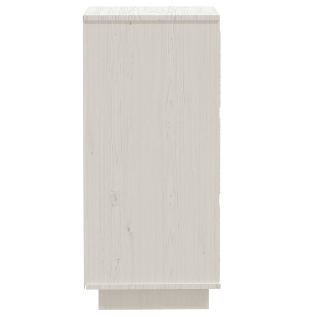 Buffet Blanc 32x34x75 cm Bois massif de pin - XIOS