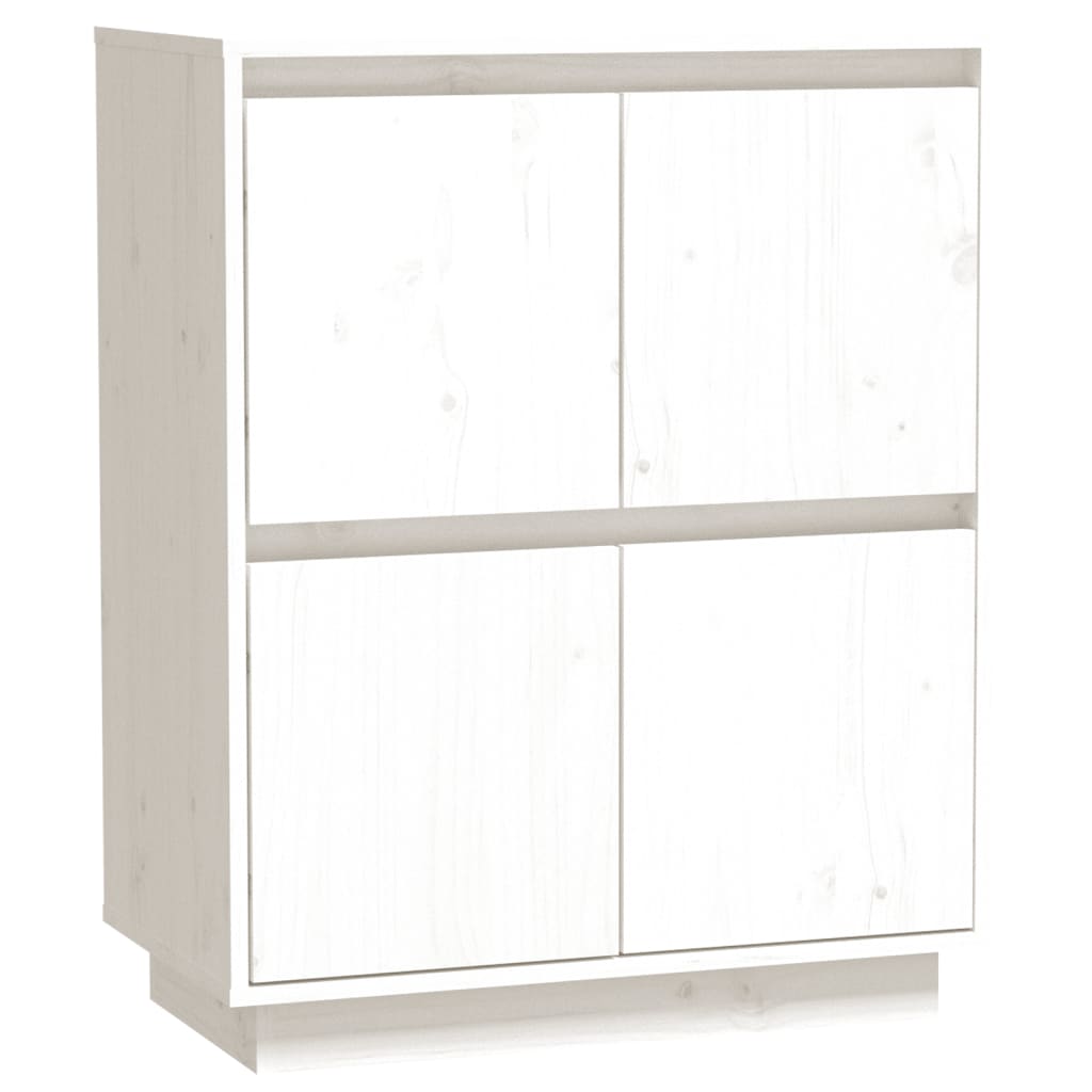 Buffet Blanc 60x34x75 cm Bois massif de pin - XIOS