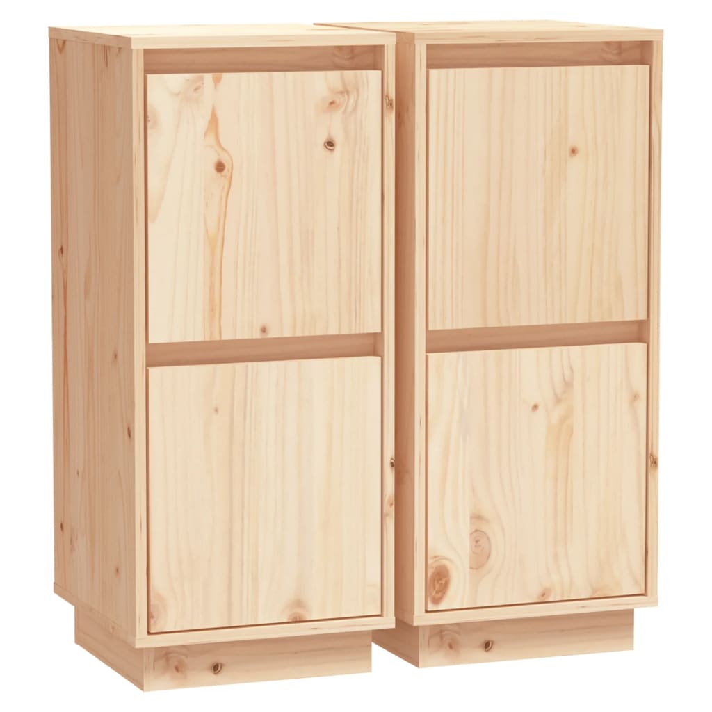 Buffets 2 pcs 31,5x34x75 cm Bois massif de pin - XIOS