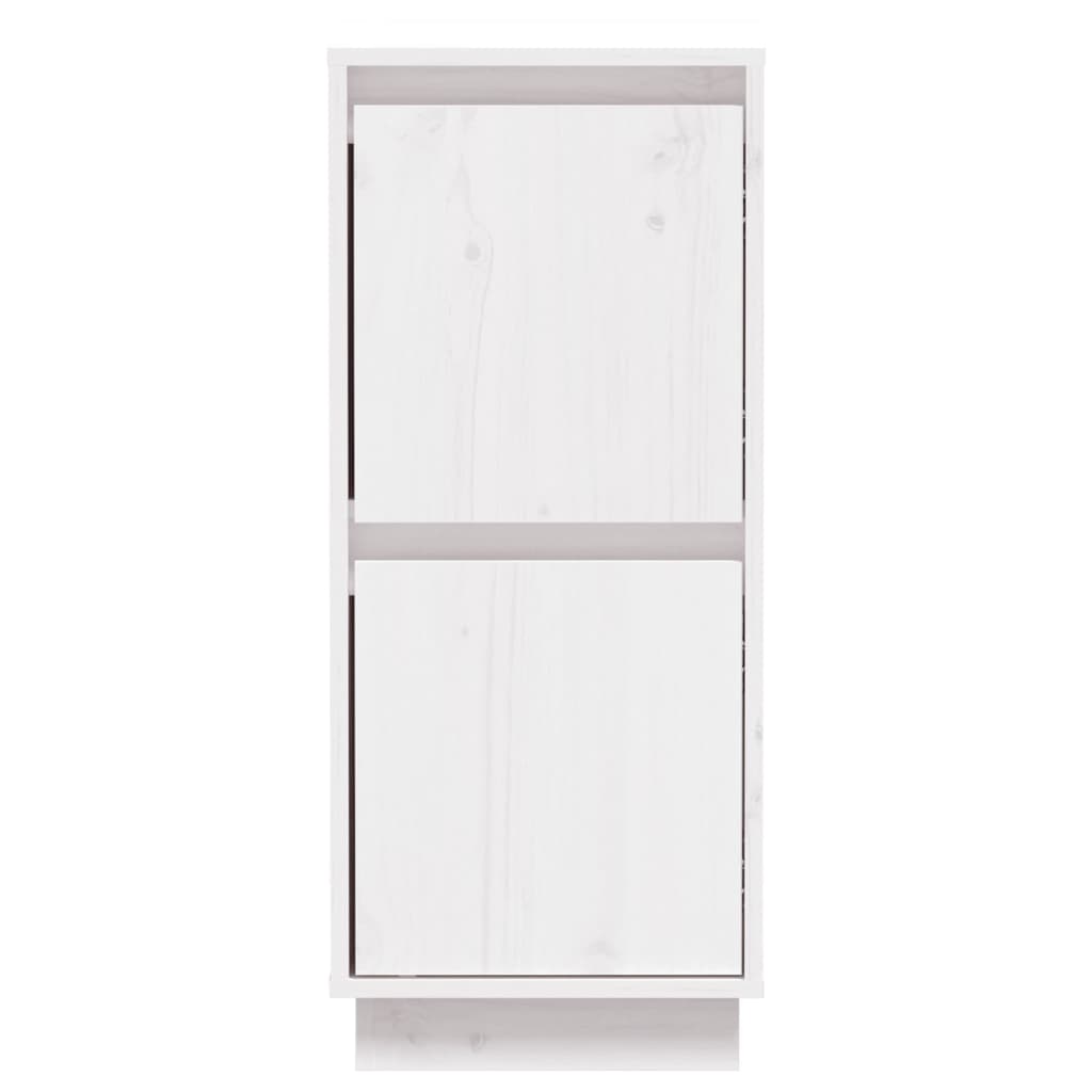 Buffet Blanc 31,5x34x75 cm Bois massif de pin - XIOS
