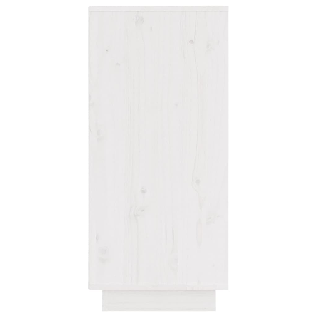 Buffet Blanc 31,5x34x75 cm Bois massif de pin - XIOS