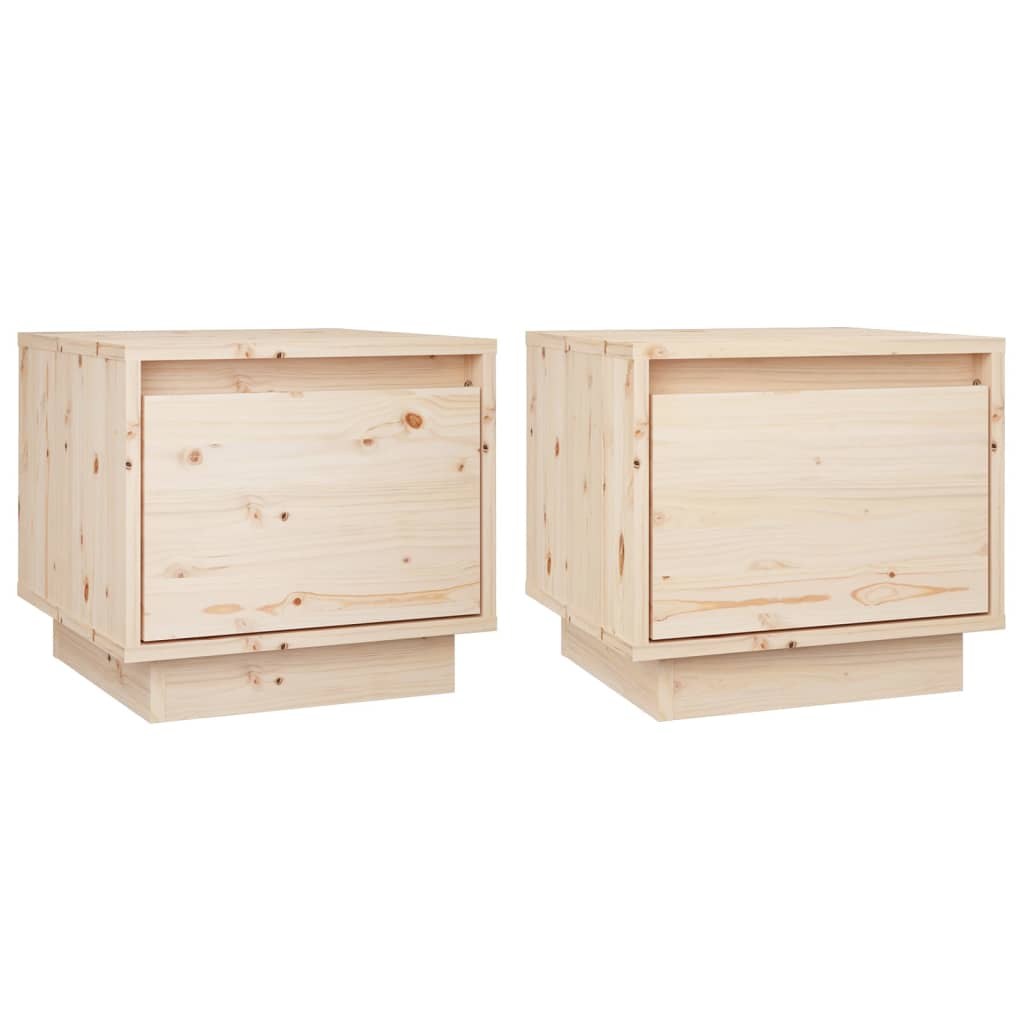 Tables de chevet 2 pcs 35x34x32 cm Bois de pin solide - XIOS