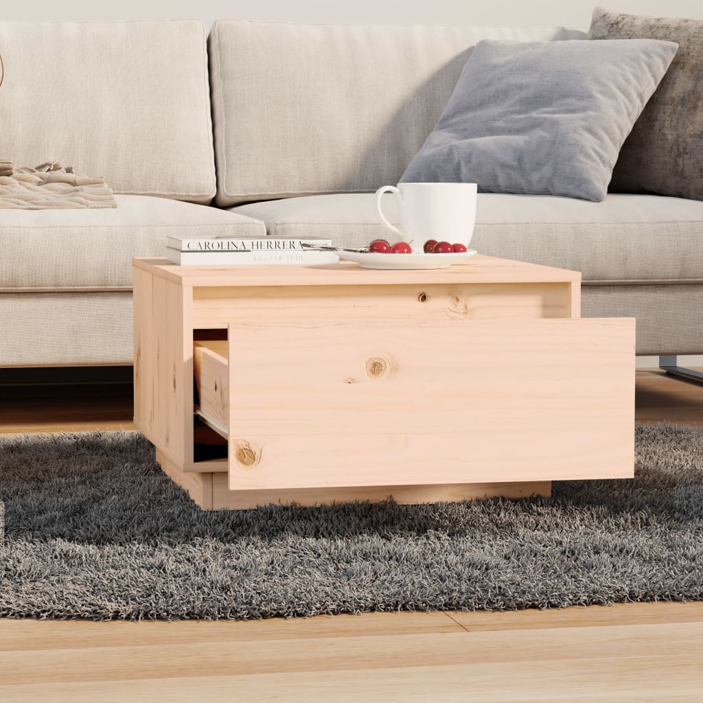 Table basse 55x56x32 cm Bois massif de pin - XIOS