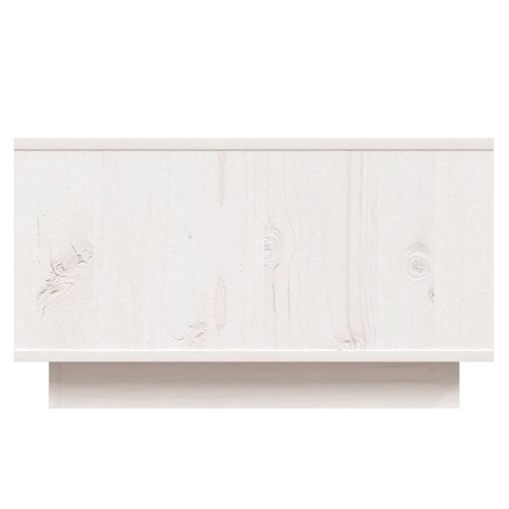Table basse Blanc 55x56x32 cm Bois massif de pin - XIOS