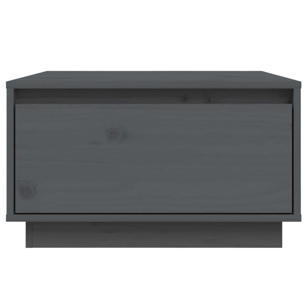 Table basse Gris 55x56x32 cm Bois massif de pin - XIOS