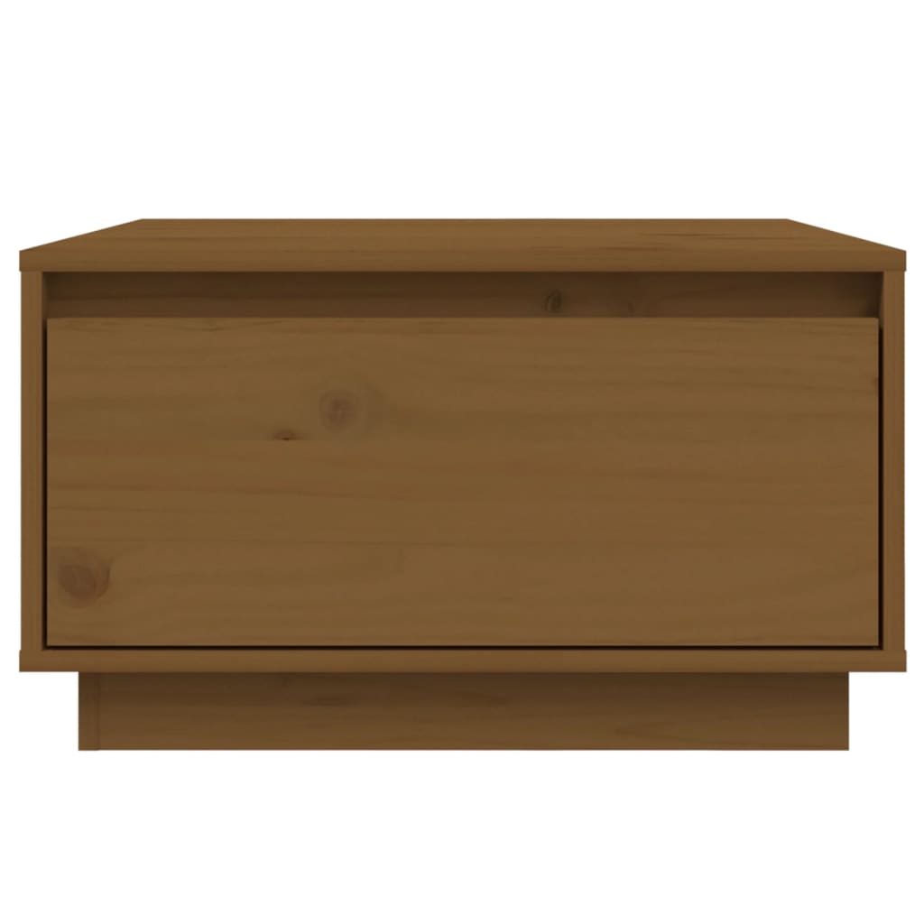 Table basse Marron miel 55x56x32 cm Bois massif de pin - XIOS