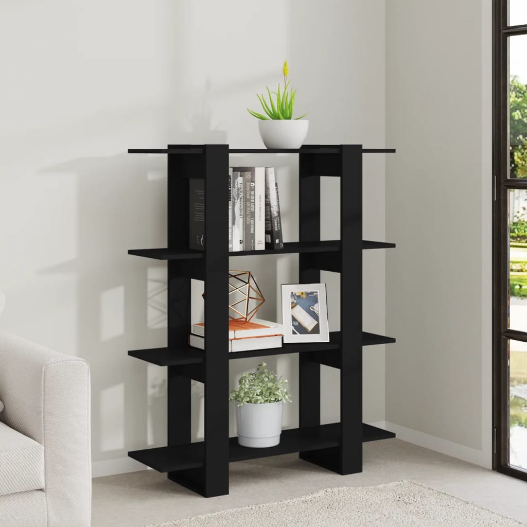 Bibliothèque/Séparateur de pièce Noir 100x30x123,5 cm - XIOS