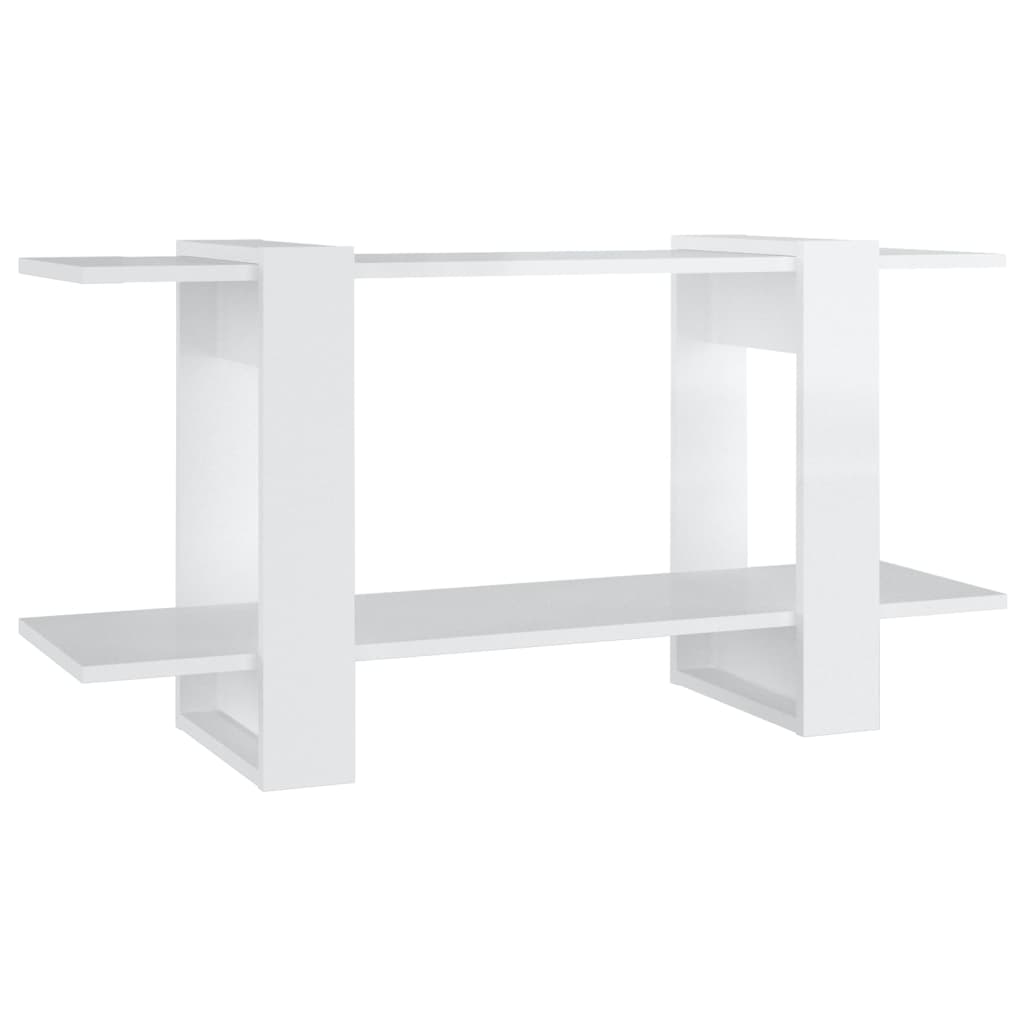 Bibliothèque Blanc brillant 100x30x51 cm bois d'ingénierie - XIOS