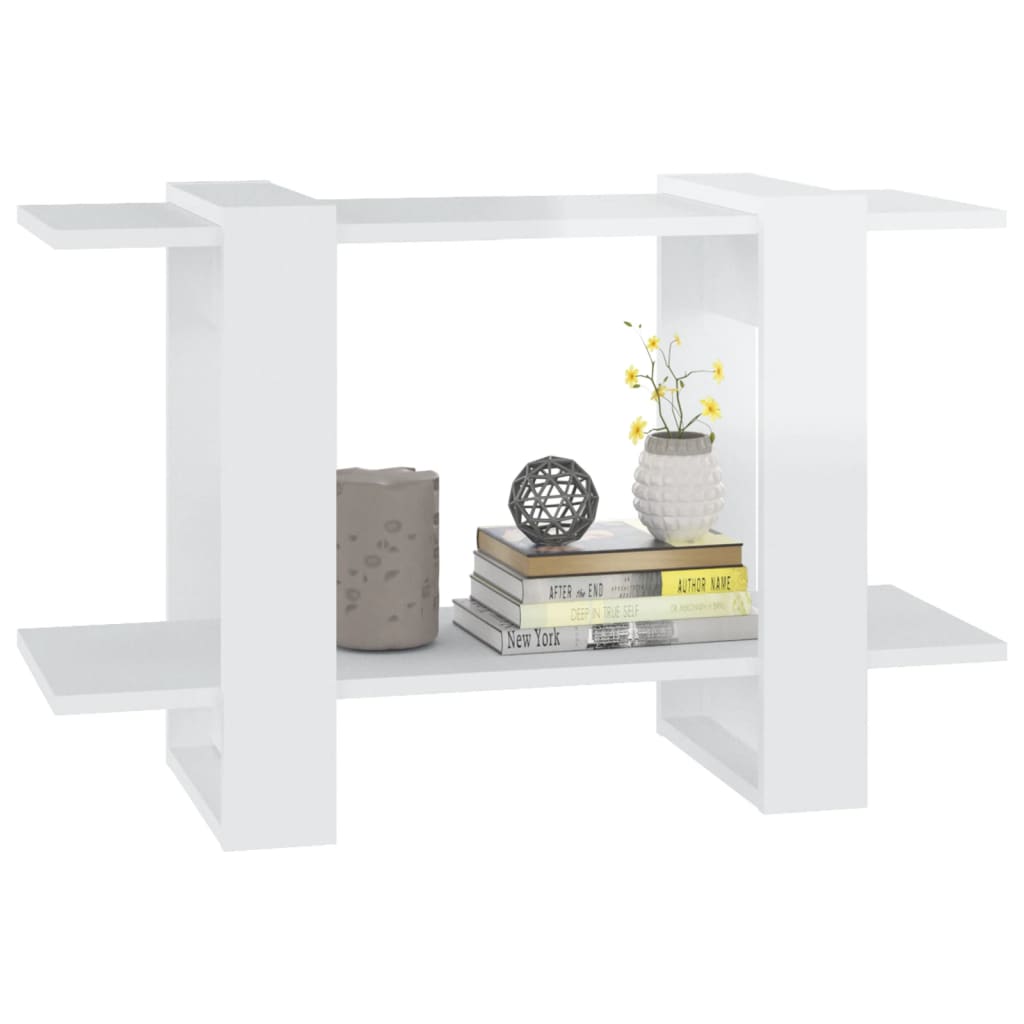 Bibliothèque/Séparateur de pièce Blanc brillant 80x30x51 cm - XIOS