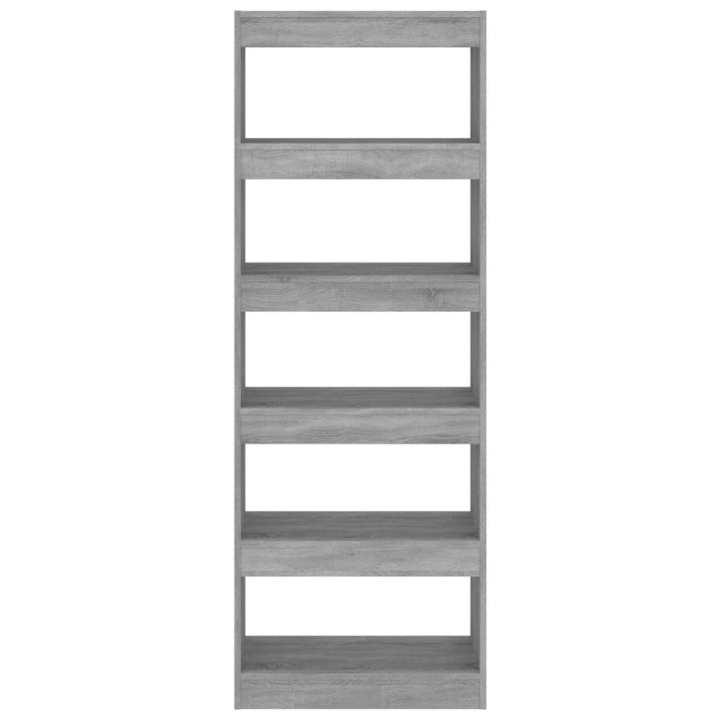 Bibliothèque/séparateur de pièce gris béton bois d'ingénierie - XIOS