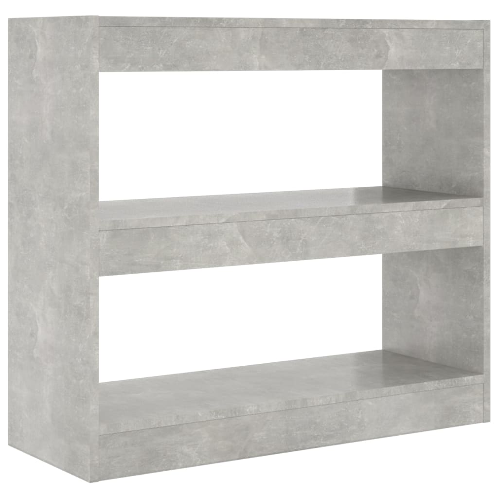 Bibliothèque/Séparateur de pièce Gris béton 80x30x72 cm - XIOS