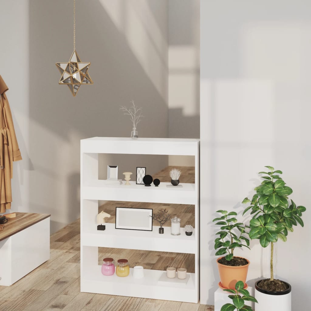 Bibliothèque/Cloison Blanc 80x30x103 cm Bois d'ingénierie - XIOS