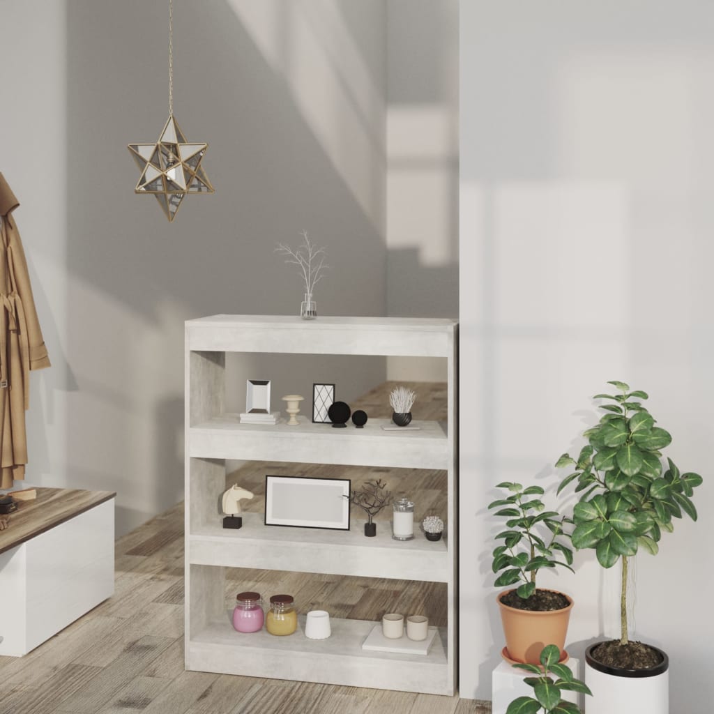 Bibliothèque/Cloison Gris béton 80x30x103 cm Bois d'ingénierie - XIOS