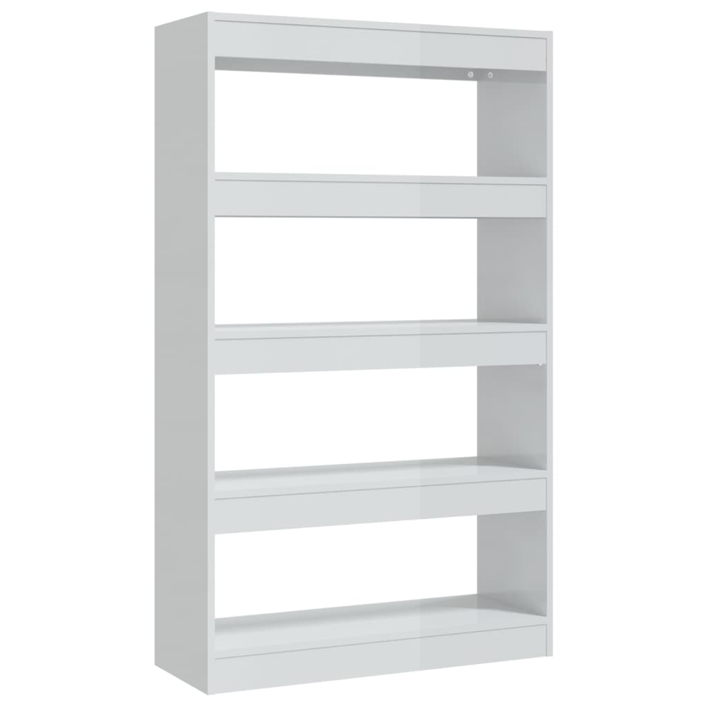 Bibliothèque/Séparateur de pièce Blanc brillant bois ingénierie - XIOS