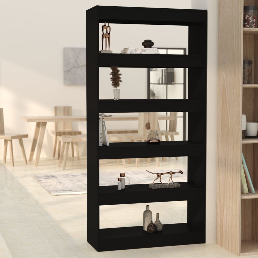 Bibliothèque/Séparateur de pièce Noir Bois d'ingénierie - XIOS