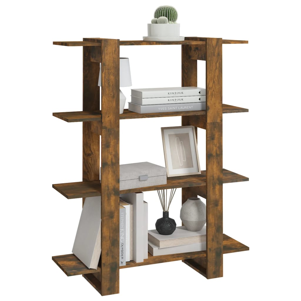 Bibliothèque/Séparateur de pièce Chêne fumé 100x30x123,5 cm - XIOS