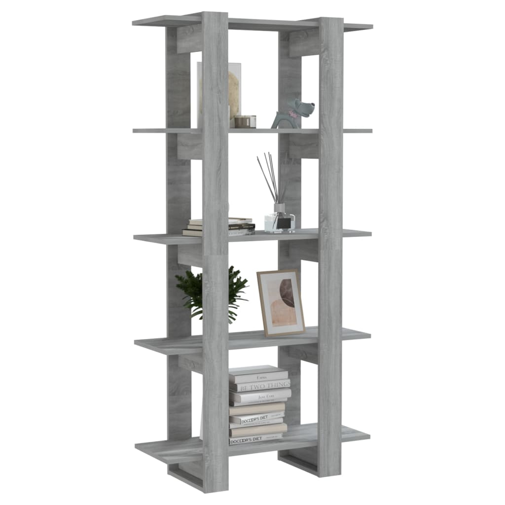 Bibliothèque/Séparateur de pièce Sonoma gris 80x30x160 cm - XIOS