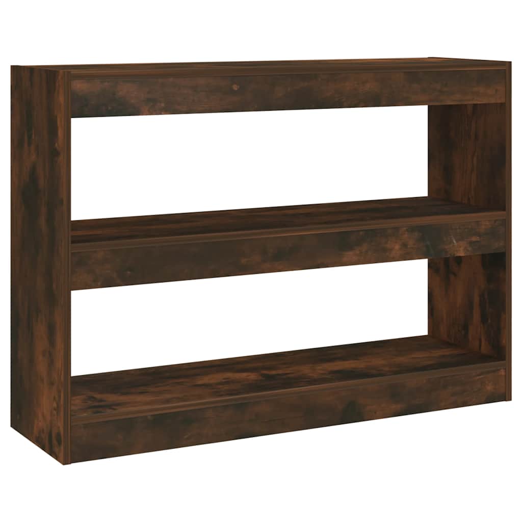 Bibliothèque/Séparateur de pièce chêne fumé 100x30x72 cm - XIOS