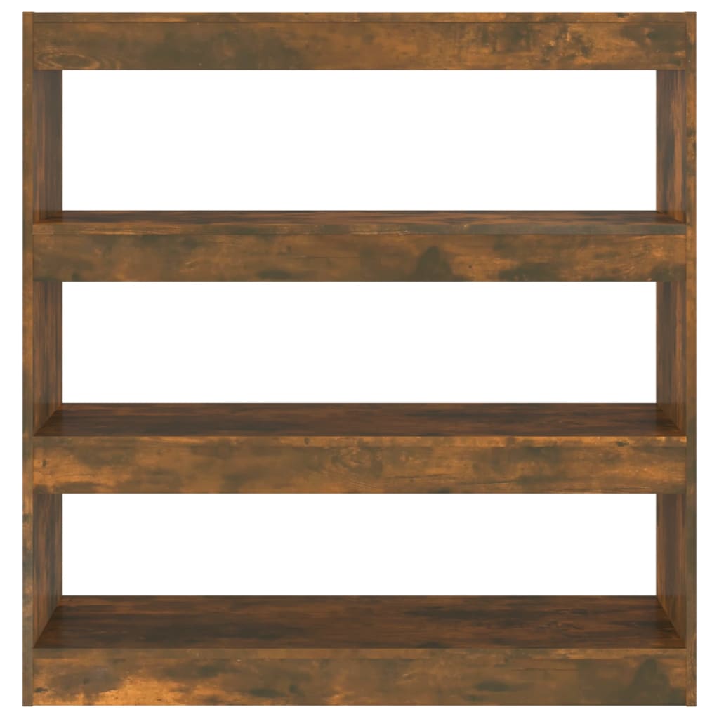 Bibliothèque/Séparateur de pièce chêne fumé 100x30x103 cm - XIOS