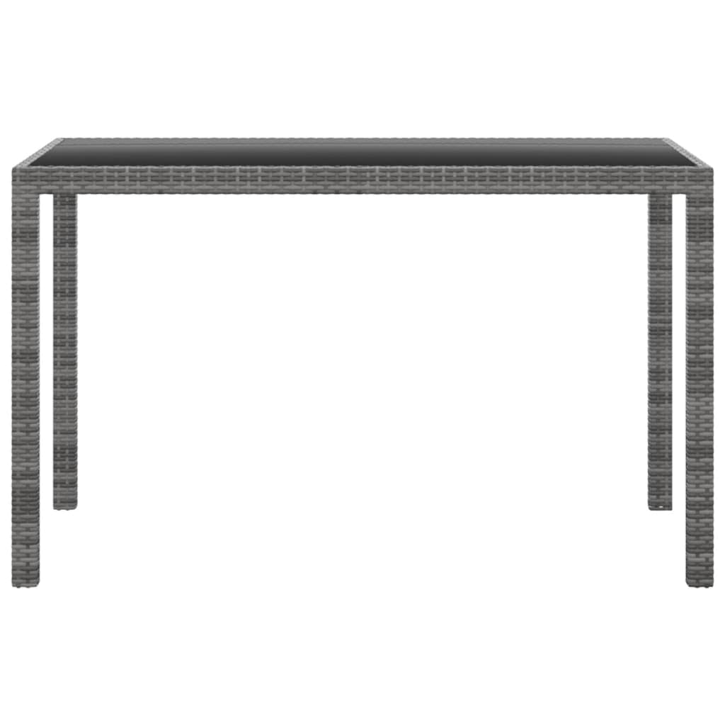 Ensemble à manger de jardin coussins 3pcs Résine tressée Gris