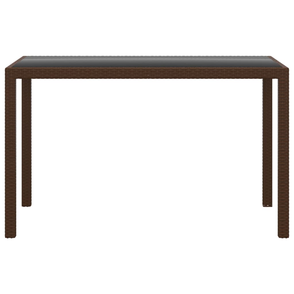 Ensemble à manger de jardin et coussins 3 pcs Poly rotin Marron