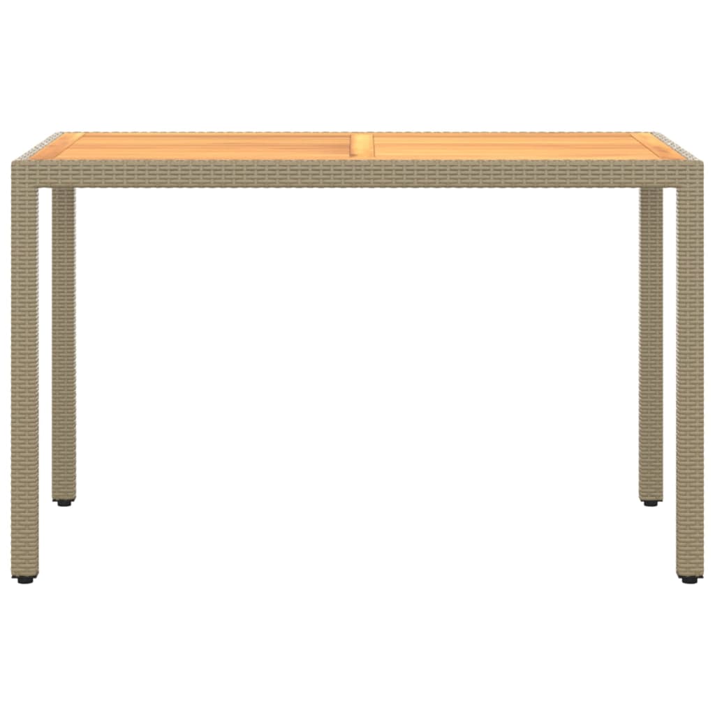 Ensemble à manger de jardin et coussins 5 pcs Poly rotin Beige