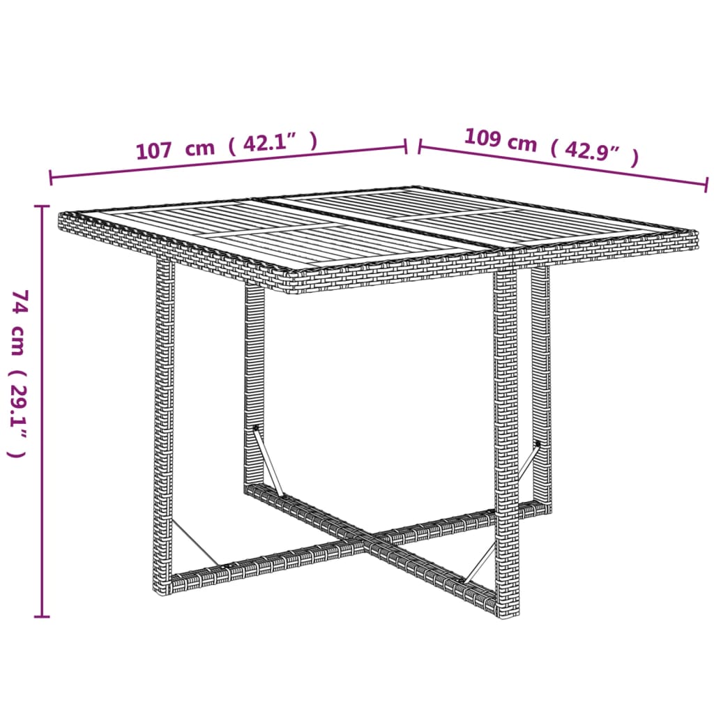 Ensemble à manger de jardin coussins 9pcs Résine tressée Noir