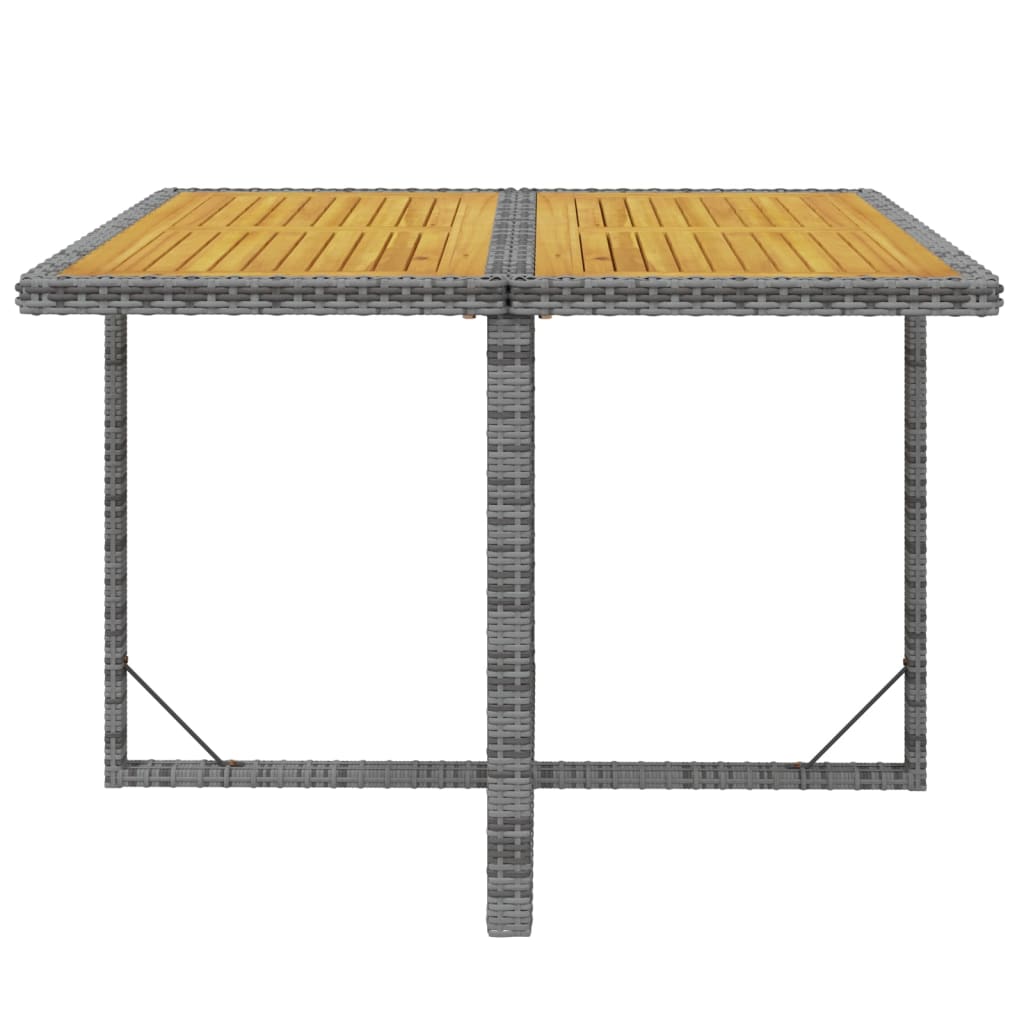 Ensemble à manger de jardin coussins 9pcs Résine tressée Gris