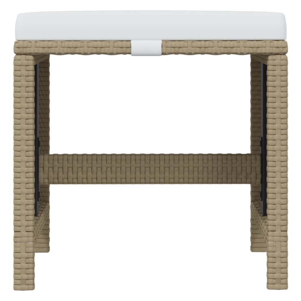 Ensemble à manger de jardin coussins 11pcs Résine tressée Beige