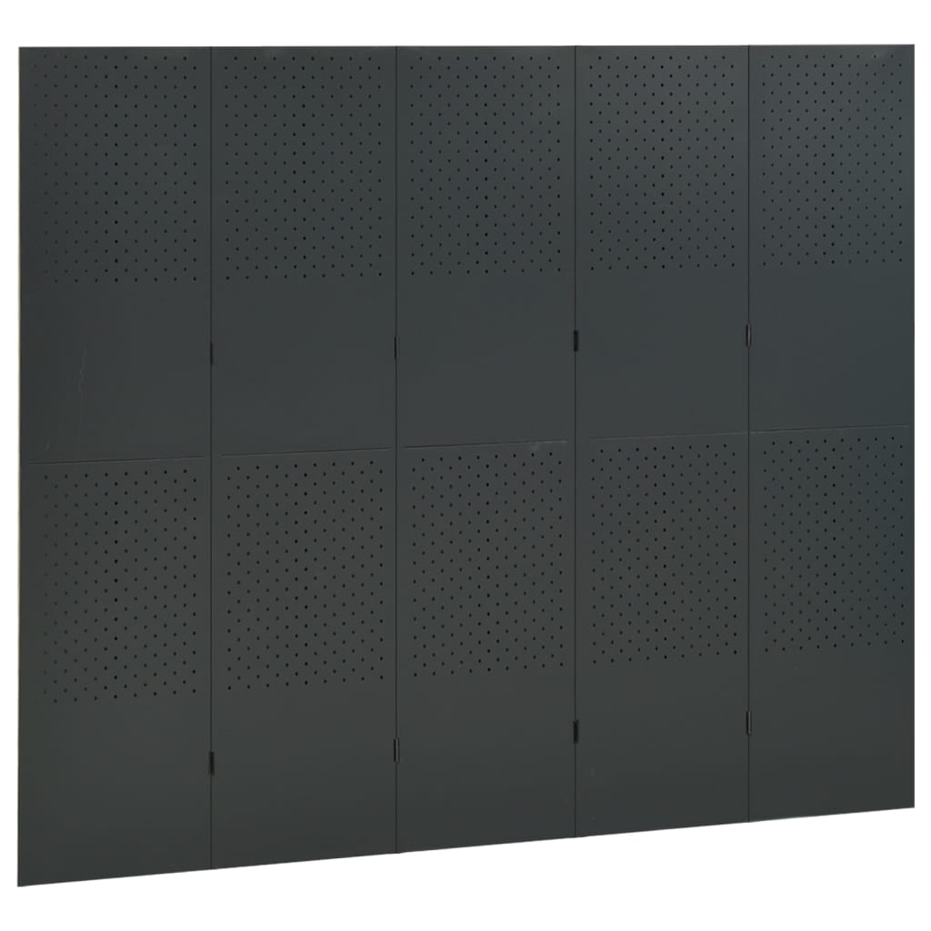 Cloisons de séparation 5 panneaux 2 pcs Anthracite 200x180 cm - XIOS