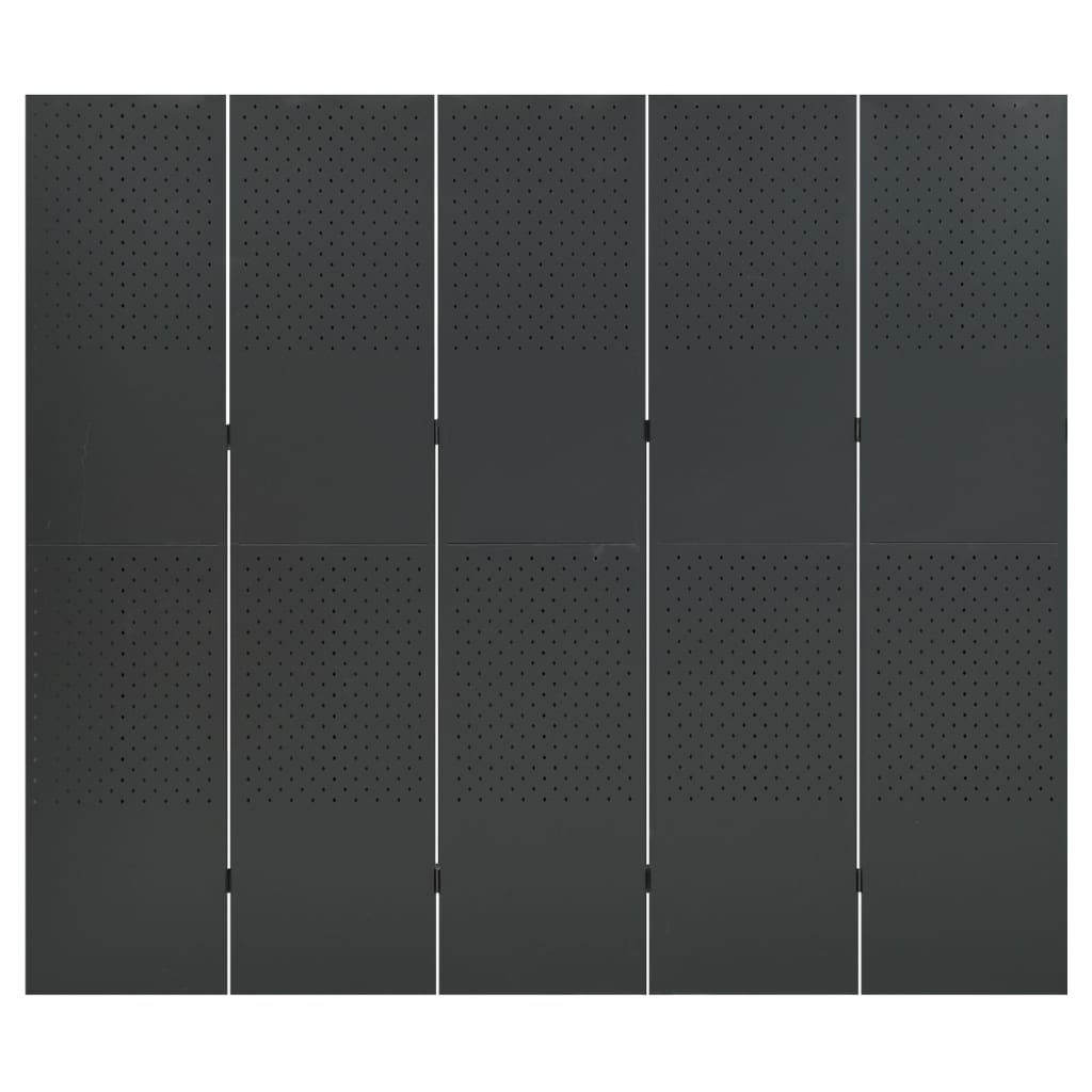 Cloisons de séparation 5 panneaux 2 pcs Anthracite 200x180 cm - XIOS