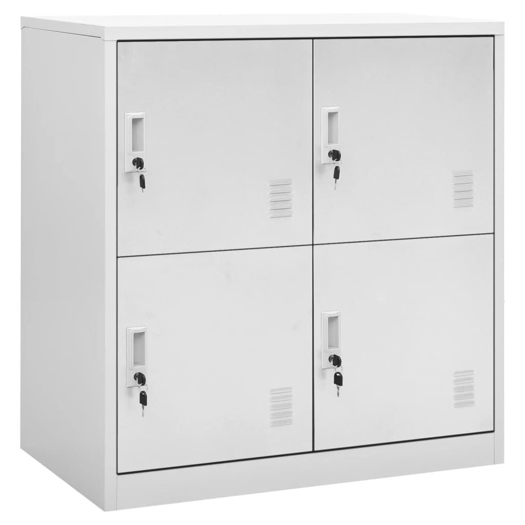 Armoires à casiers 2 pcs Gris clair 90x45x92,5 cm Acier - XIOS