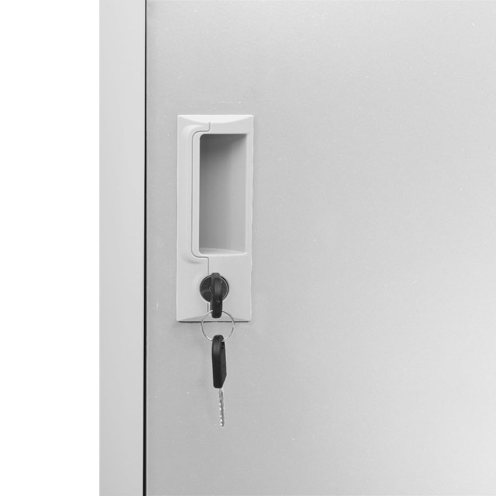 Armoires à casiers 2 pcs Gris clair 90x45x92,5 cm Acier - XIOS