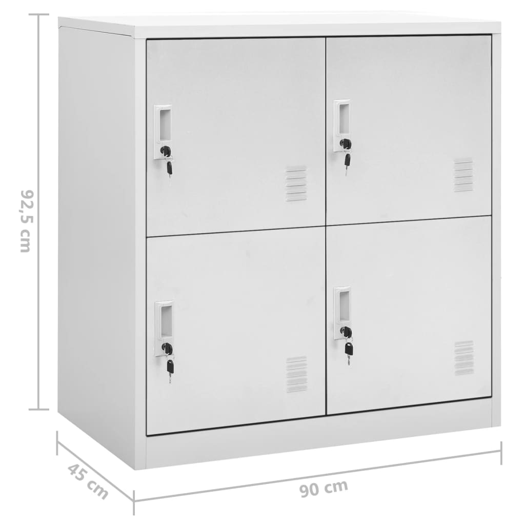 Armoires à casiers 2 pcs Gris clair 90x45x92,5 cm Acier - XIOS