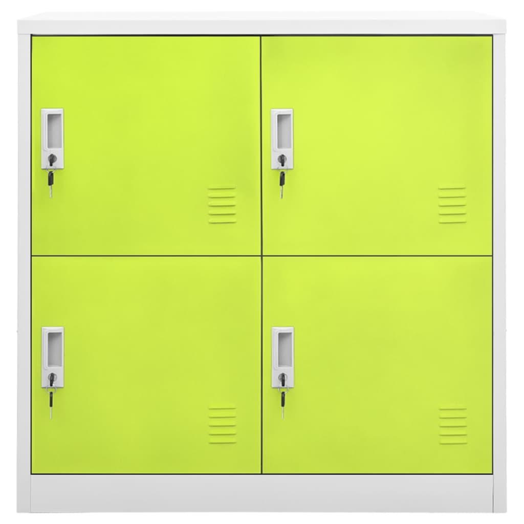 Armoires à casiers 2 pcs Gris clair et vert 90x45x92,5 cm Acier - XIOS