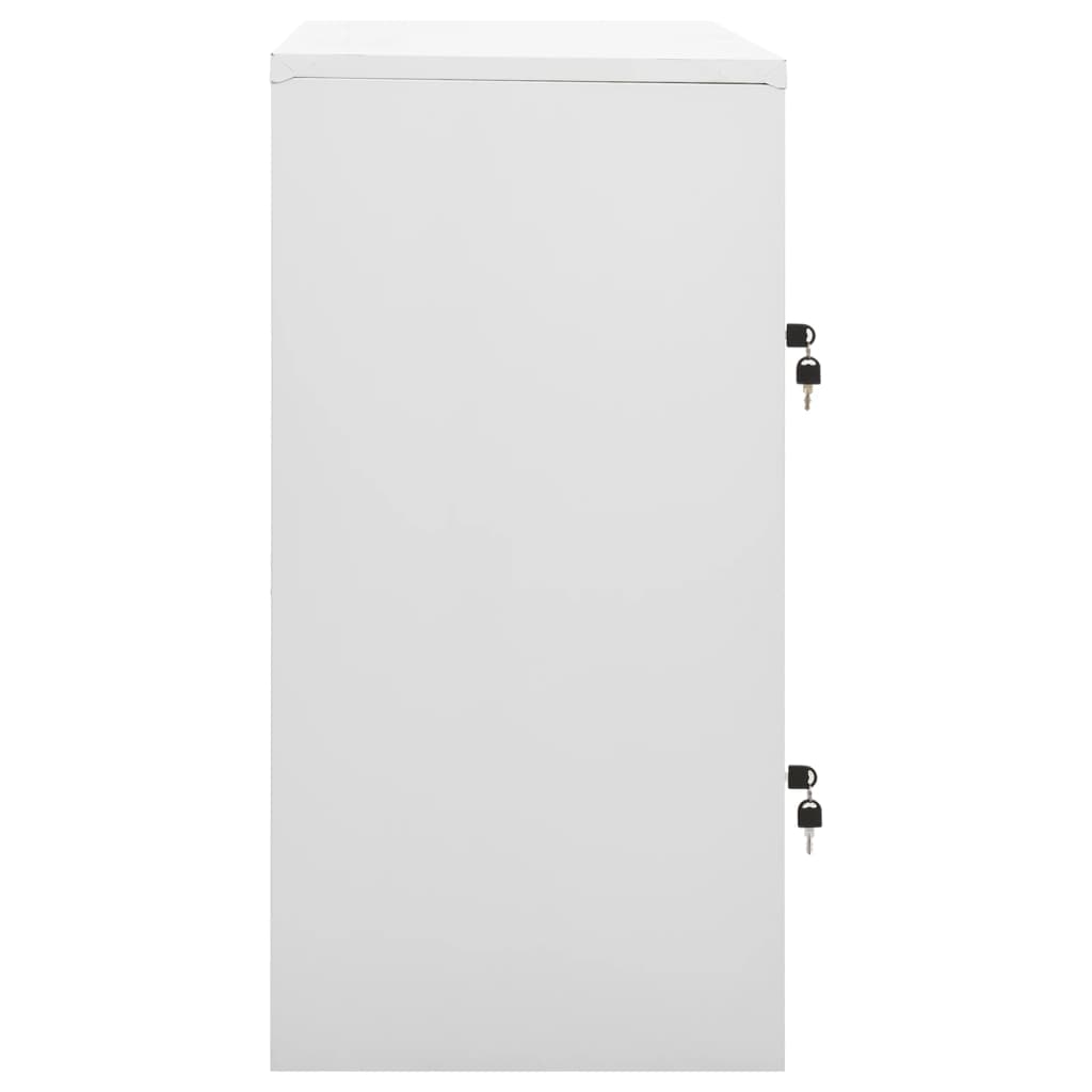 Armoires à casiers 5 pcs Gris clair et vert 90x45x92,5 cm Acier - XIOS