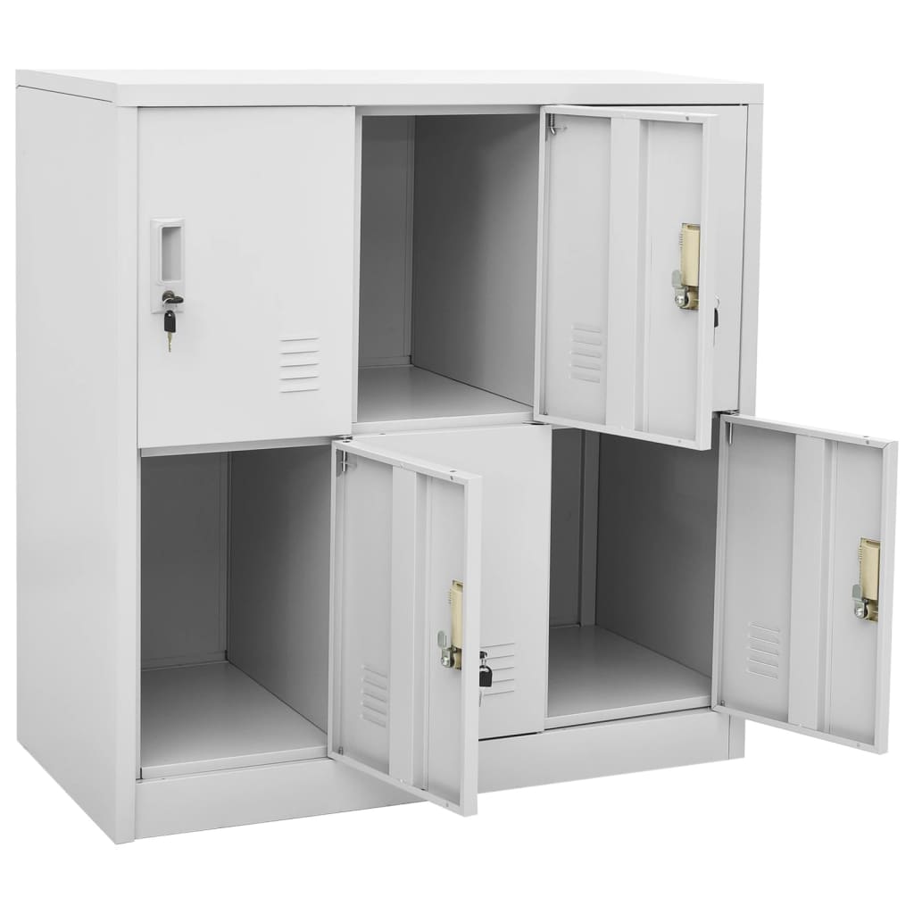 Armoires à casiers 2 pcs Gris clair 90x45x92,5 cm Acier - XIOS