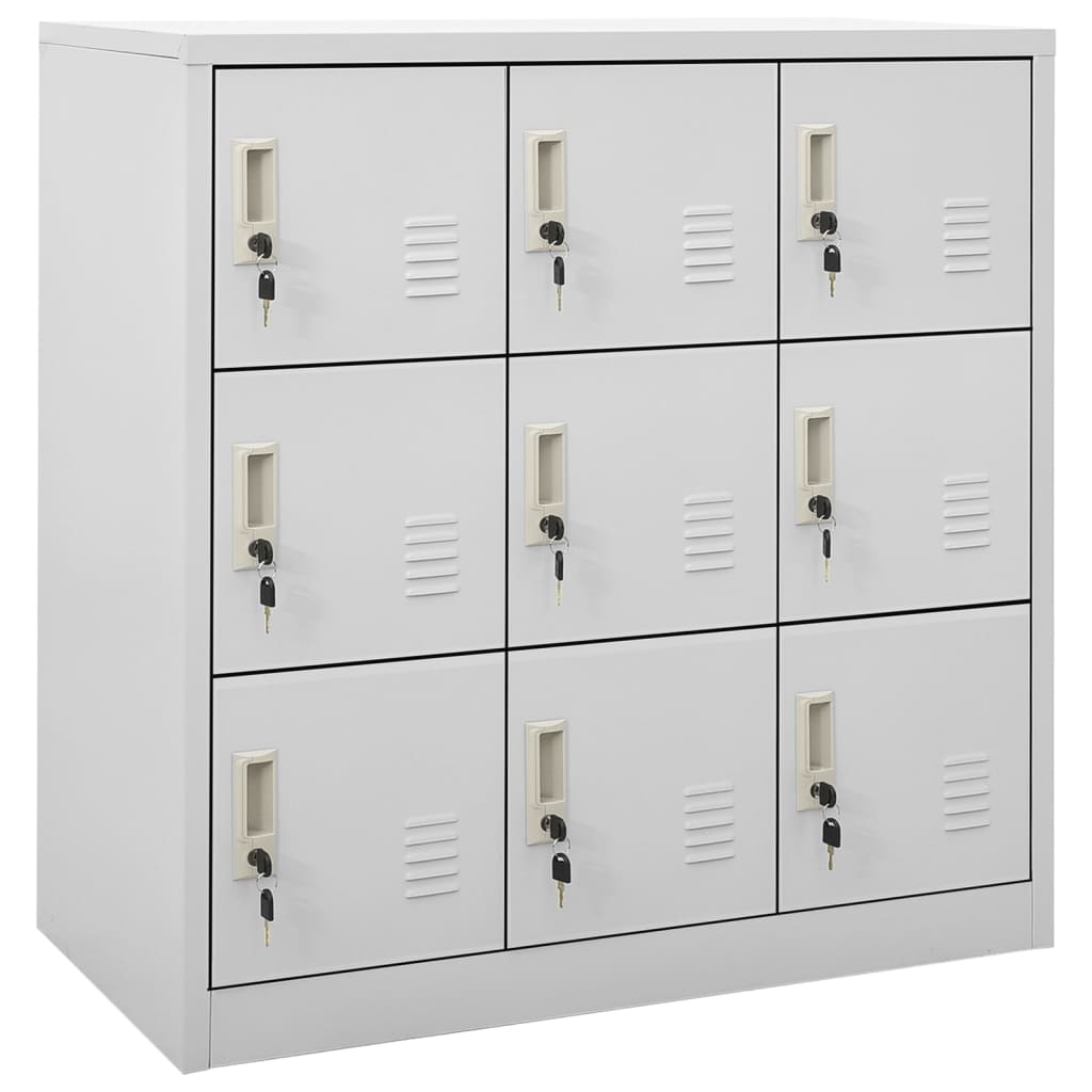 Armoires à casiers 2 pcs Gris clair 90x45x92,5 cm Acier - XIOS