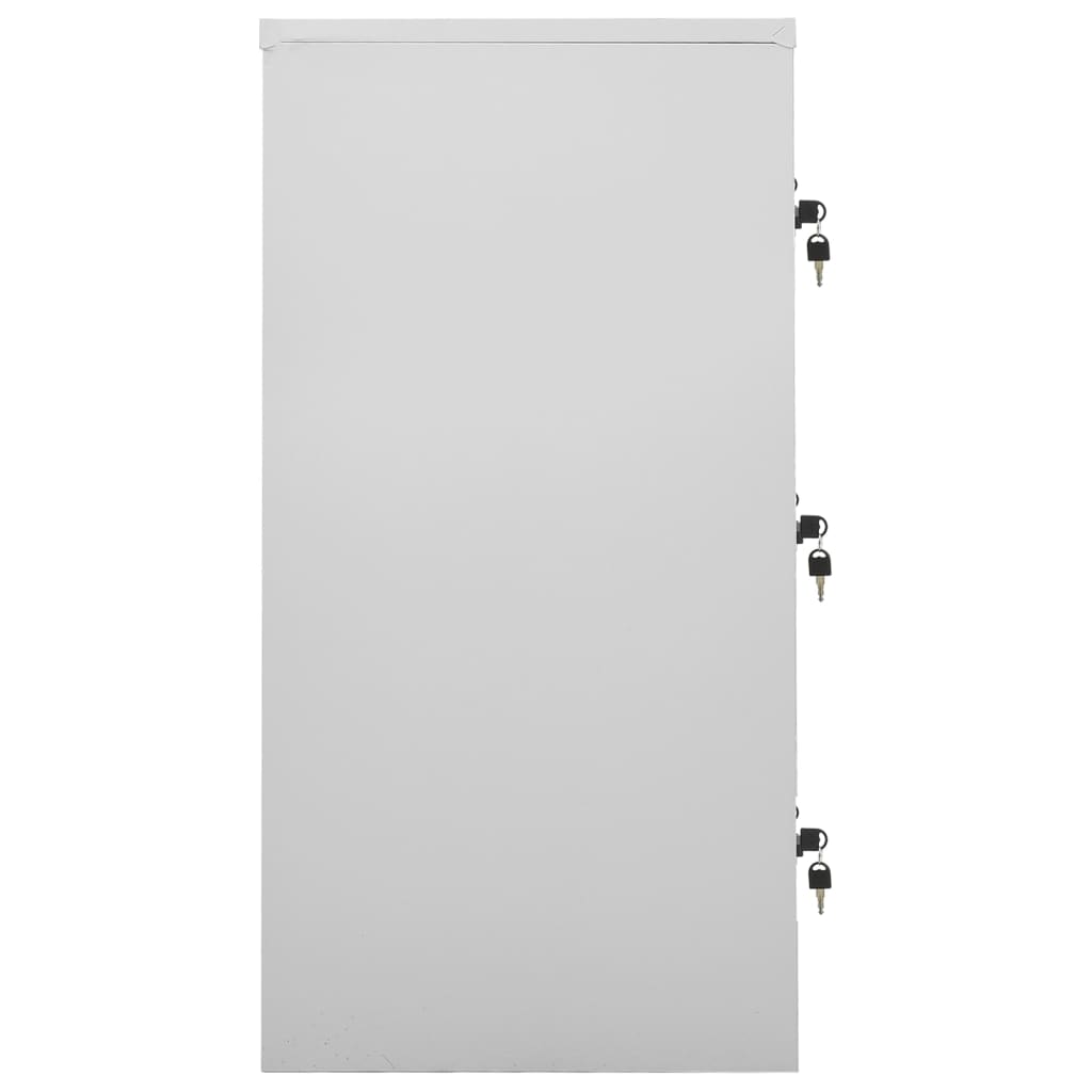 Armoires à casiers 2 pcs Gris clair 90x45x92,5 cm Acier - XIOS
