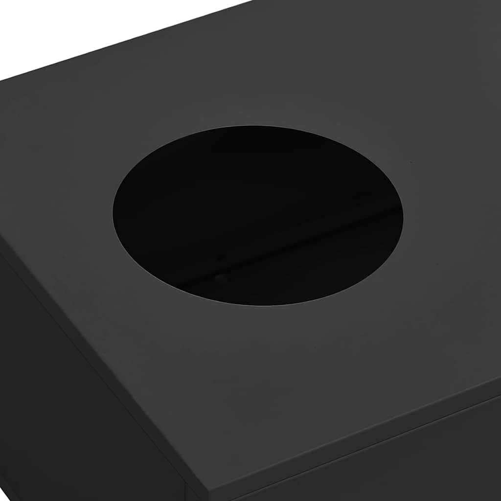 Armoire à portes coulissantes avec jardinière Anthracite Acier - XIOS