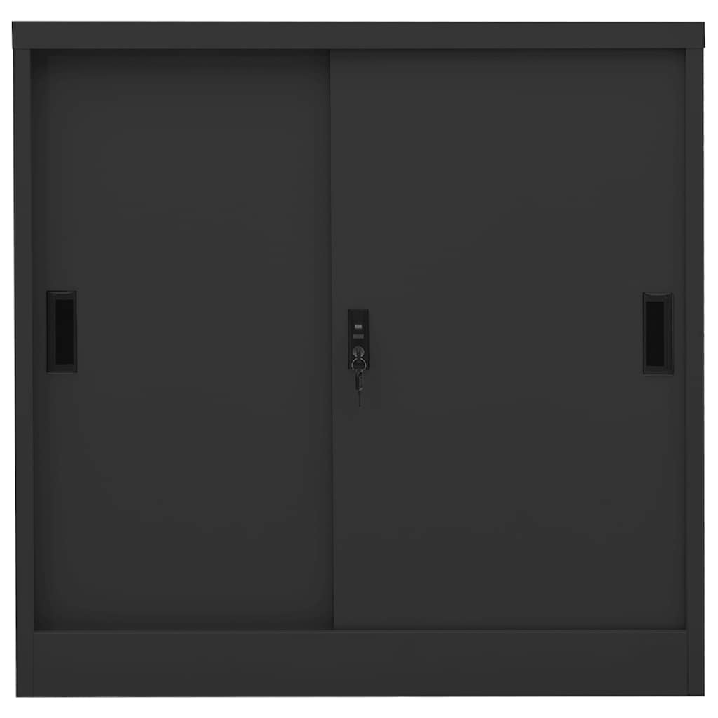 Armoire à portes coulissantes avec jardinière Anthracite Acier - XIOS