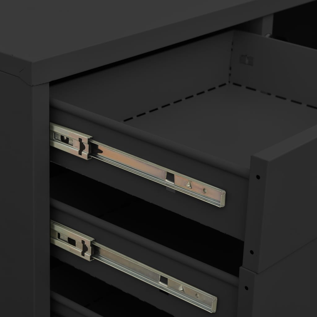 Armoire de bureau et jardinière Anthracite 90x40x125 cm Acier - XIOS