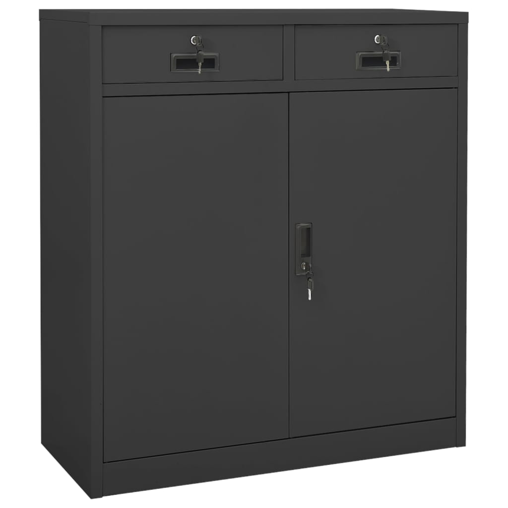 Armoire de bureau et jardinière Anthracite 90x40x125 cm Acier - XIOS