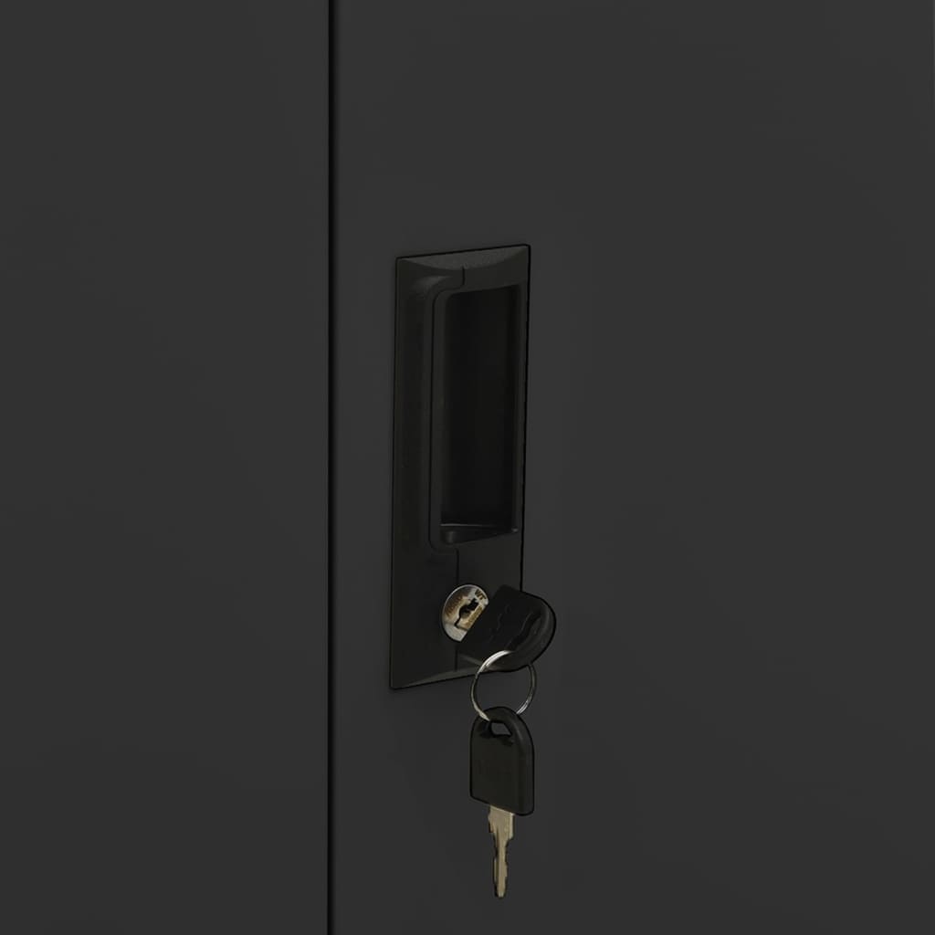 Armoire de bureau et jardinière Anthracite 90x40x125 cm Acier - XIOS